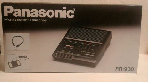 Panasonic Microcassette Transcriber RR-930 With Foot Pedal in Original Box