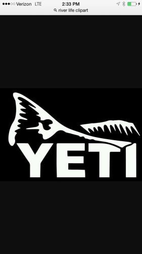 Vinyl Decal Sticker YETI Fishing Car Truck Bumper Window Decal