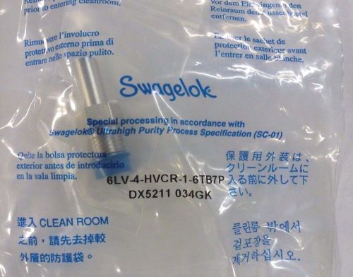 Swagelok 316l var high flow vcr fitting, tube butt weld body 6lv-4-hvcr-1-6tb7p for sale