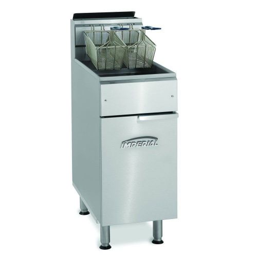 Imperial ifs-40, 2-basket floor tube fired gas fryer, nsf, aga, cga for sale