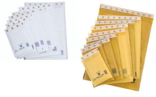 Mail Lite Padded Envelopes Postage Bags ALL SIZES White &amp; Gold FREE DELIVERY