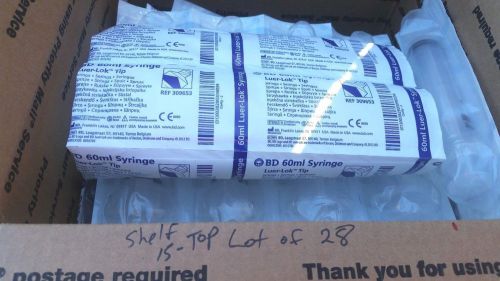 Lot of 28 BD Luer-Lok 60ml Syringe 309653