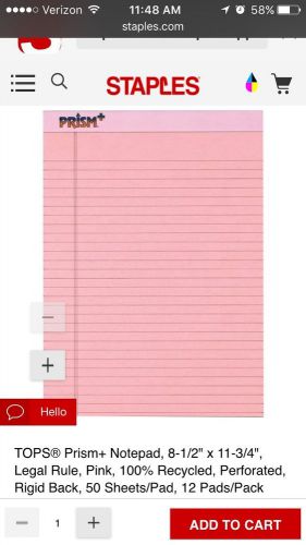 Prism Pink Notepads - Legal - Set Of 12