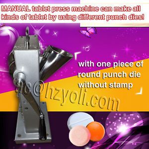 Manual pill making machine,tdp-0 single punch tablet press,one round dies/moulds for sale