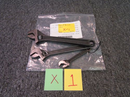 3 ADJUSTABLE WRENCHES CRESCENT DIAMOND 12&#034; 10&#034;  6&#034; ADJUSTABLE TOOL SHOP USED