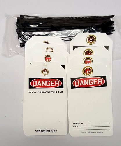 Medsafe pack of 25 vinyl danger safety tag  6&#034; height, 4&#034; width for sale