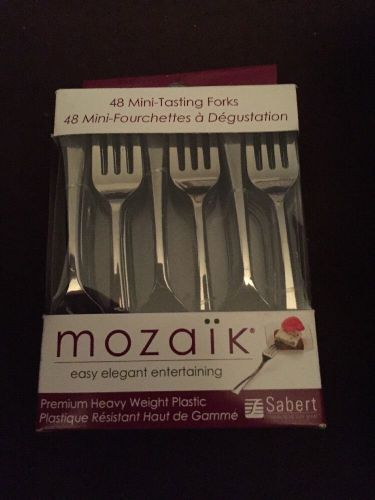 Mozaik 48 Mini Tasting Forks Silver Elegant Dining