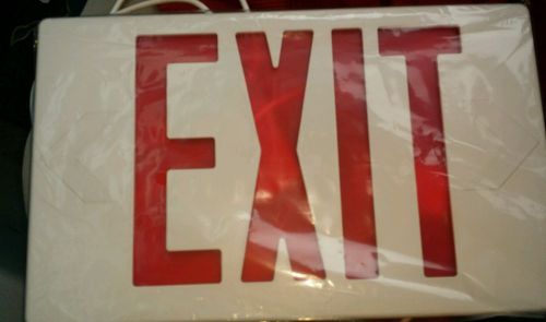 Exit Sign Faceplate Replacement Cover Red Letters Plastic 13&#034; x7.5&#034;