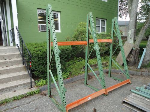 INTERLAKE 2 SECTION CABLE WIRE REEL STORAGE RACK SYSTEM