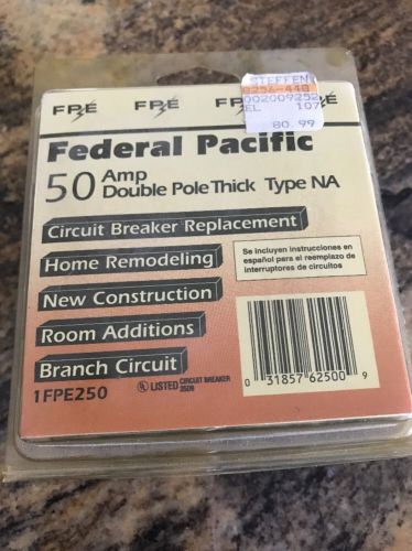 Federal Pacific FPE250 - 50 Amp Double Pole Thick Circuit Breaker