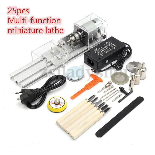 25PCS L-01 DIY Machine Lathe Beads Polisher Table Saw Cutting Drill Rotary+Power