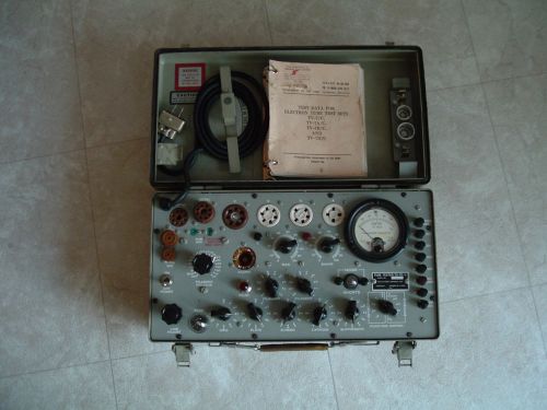 VINTAGE HICKOK ARMY MILITARY TUBE TESTER TV-7D/U w/ manual NAVAIR 16-45-637