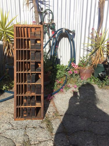 Hamilton letterpress furniture cabinet (with some furniture)! wood for sale