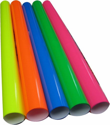 SISER 5 Fluorescent Heat Transfer Press Vinyl for t-shirt 12&#034; x 20&#034; each