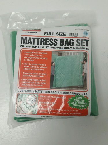 U-Haul Mattress Bag Set FULL SIZE Pillow Top, Luxury Line with Built-in Handles