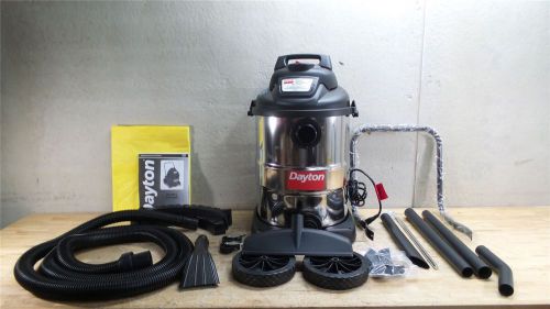 Dayton 2 hp 78 cfm 120v 12 gal cap industrial wet/dry vacuum for sale