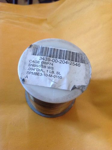 Solder Roll 95/5 SN/SB .094 dia  Lead Free