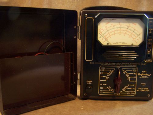 Vintage national radio institute/ triplett mod. 45 analog vom - not working for sale