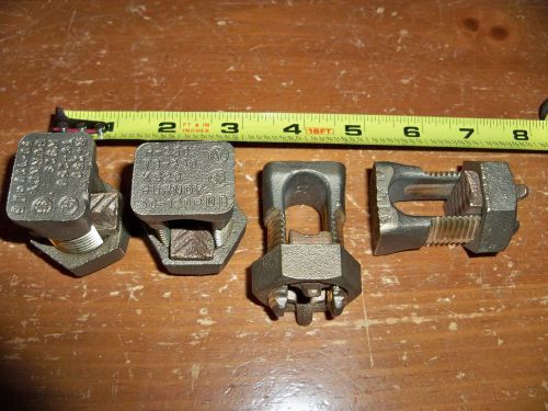 Lot of 4 -- **burndy ks290 r 250 t8** -- split bolt connector/bug nut/servit for sale