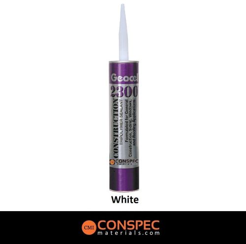 Geocel 2300 white tripolymer construction &amp; pro roofing sealant 10-oz tube 26900 for sale