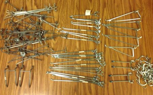 Lot 120 Metal Peg Board Hooks 10 8 6&#034; Variety of lengths