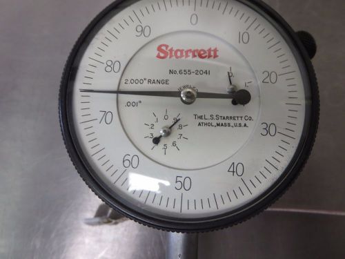 Starrett 2&#034; drop indicator 655-2041 w/ Magnetic base