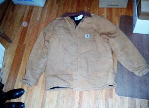 #4 MENS 50 TALL CARHARTT PARKA BLACK ARCTIC LINING CORDUROY COLLAR EXC COND 4X