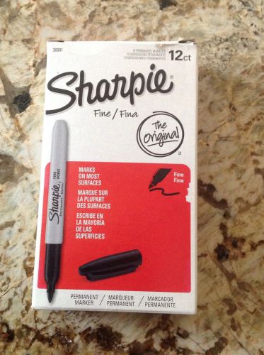 12 Sharpie Fine Point Permanent Black NIB FREE SHIP