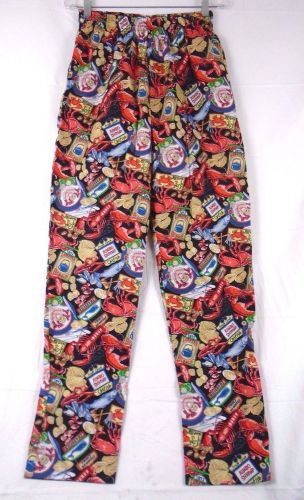 Neil Allyn Seafood Elastic Band Chef Pants Size Medium 2418D 268D