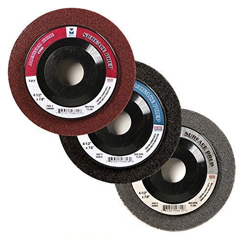 Mercer industries 397mrn surface prep wheels type 27 maroon/fine (10 pack), 7&#034; x for sale