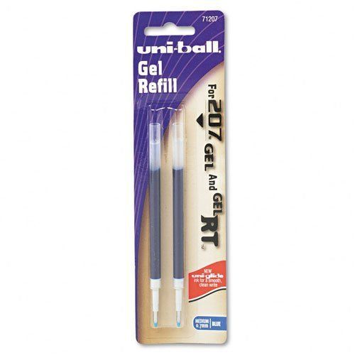 Uni-ball uni-ball : Refill for uni-ball Signo Gel 207, Medium, Blue Ink, 2 per