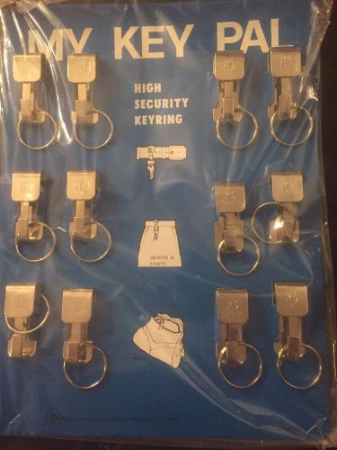 MY KEY PAL / BELT KEY HOLDER   -  CLIP ON/ CARD OF 12 Vintage New