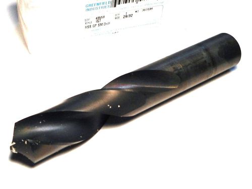 GREENFIELD Screw Machine Length Drill Bit 29/32&#034; 118 deg HSS Oxide 48558 [718]