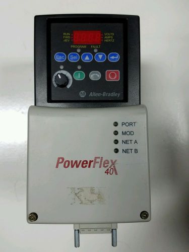 Allen bradley 22b-b5p0n104 powerflex 40 1 hp .75 kw vfd drive 22bb5p0n104 for sale