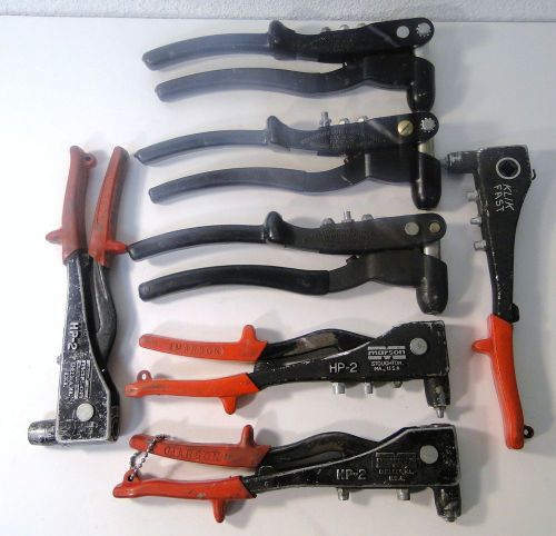 7 PC LOT OF HAND RIVETERS (FOR PARTS / REPAIR)