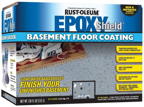 Rust-oleum 203007 basement floor kit gray 1 pack for sale