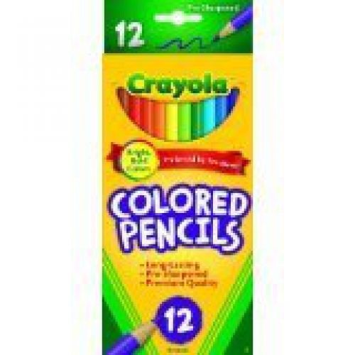Crayola 68-4012 colored pencils, 12-count, case of 48, assorted colors for sale