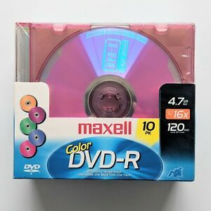 Maxell Color Dvd-R 10 Pk 4.7 Gb 120 Min Blank DVDR Media
