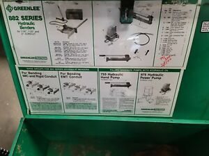 Greenlee 882 Hydraulic 1-1/4&#034; - 2&#034; EMT Rigid IMC Pipe Conduit Bender