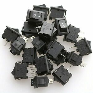 10pcs 10X15 mm-SPST-2PIN-ON-OFF-Boat-Rocker 6A-250V-Car-Dash-Dashb Sale M9Y1