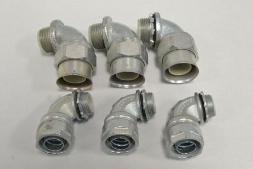 Lot 6 new o-z/gedney appleton 40-975 1in 3/4in npt conduit elbow fitting b253162 for sale