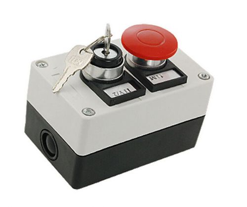 Key Lock on/off Switch Red Mushroom Push Button Station