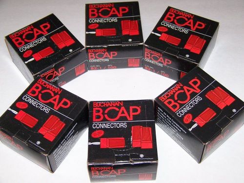 Lot of six boxes of a 100 buchanan b-cap connectors. 600 total- b2-1, 600v. l@@k for sale