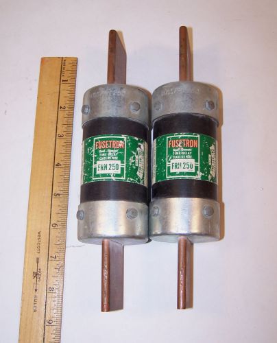 Lot of (2) Bussman Fusetron FRN 250 250 Amp 250 Volt Fuses NNB