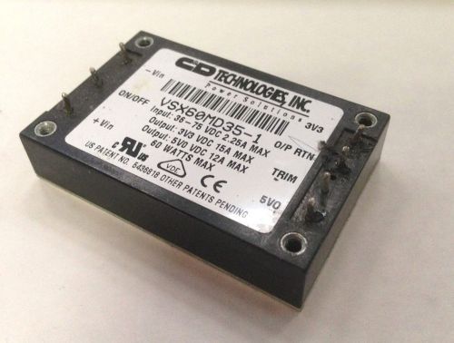 C&amp;D TECHNOLOGIES 60 WATT DUAL OUTPUT QUARTER BRICK DC/DC CONVERTER - VSX60MD35-1