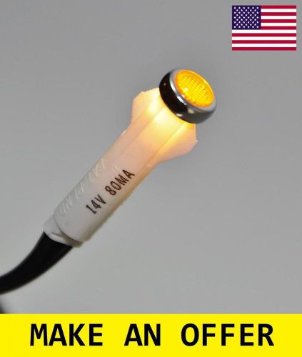 NIB USA LEECRAFT INCANDESCENT INDICATOR PANEL 14 VOLTS LIGHT BULB YELLOW