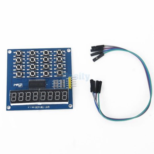 8 Bits LED Digital Tube Key TM1638 Module 16 keys 8 Grade Brightness Control