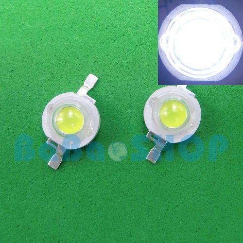 3w cool white 10000k high power led 180lm-200lm light lamp beads aquarium 10pcs for sale