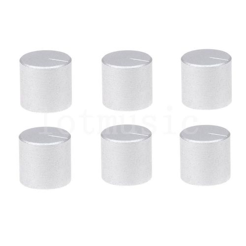 6pcs 20*17mm Silver Knob Cap Mini Aluminum Potentiometer Knobs Cap New