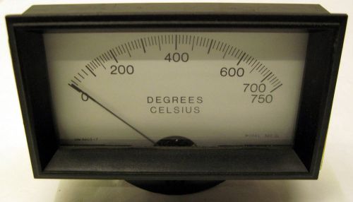 TRIPLETT 0-750 DEGREES CELSIUS PANEL MOUNT GAUGE METER